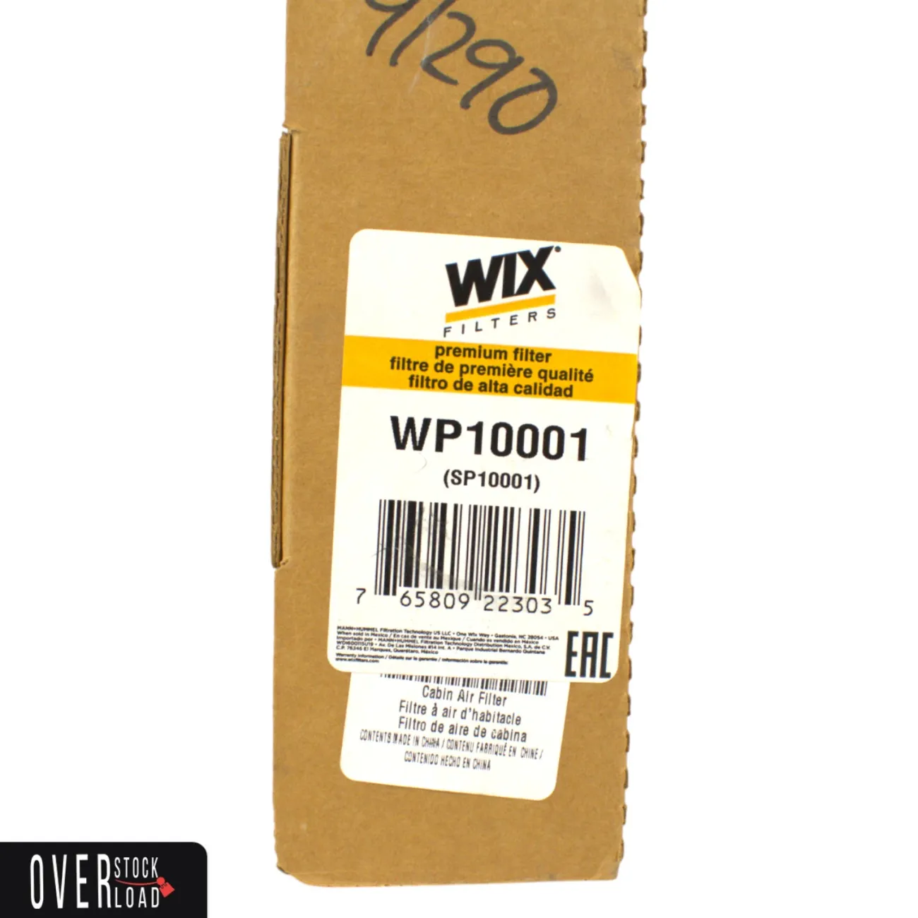 WIX WP10001 Cabin Air Filter - (NapaGold 550002) - Free Shipping
