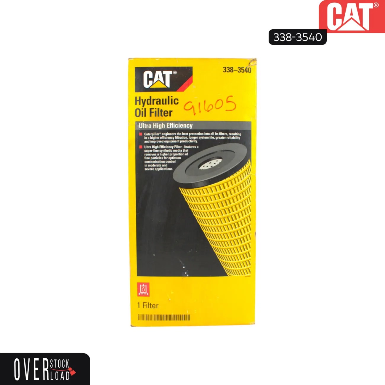 Caterpillar Oem Hydraulic Filter 338-3540. Cat Filter 3383540 - FREE SHIPPING