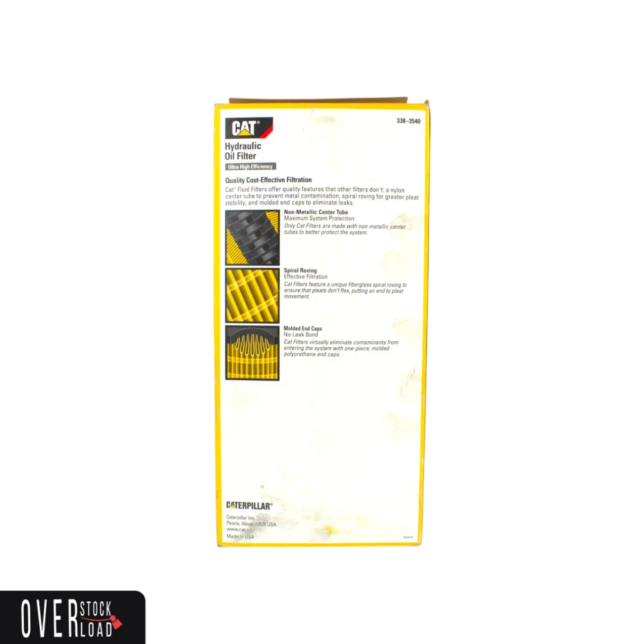 Caterpillar Oem Hydraulic Filter 338-3540. Cat Filter 3383540 - FREE SHIPPING