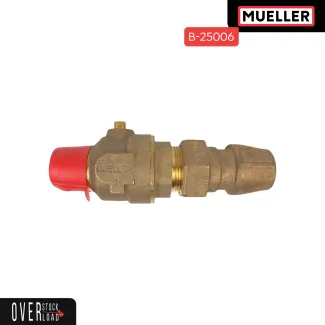 Mueller 1" Ball Corp Valves & CPLG CC Thread x CS, With CTS Insta-tites B-25006 - Free Shipping