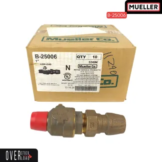 Lot of 10 Mueller 1" Ball Corp Valves & Couplings CC x CS CTS Insta-Tite B25006 - Free Shipping